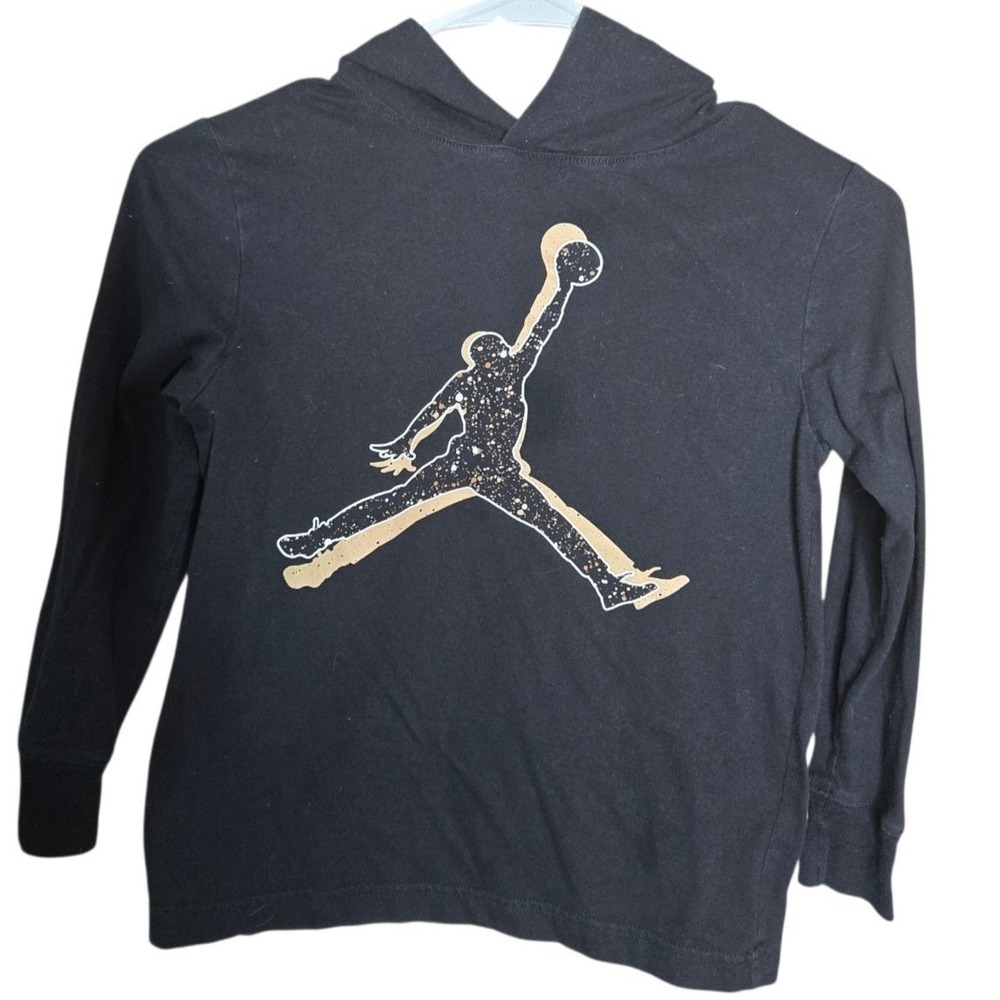 Air Jordan Boys Jumpman Graphic Hoodie Size 8 10 Black Basketball Sports Athlete